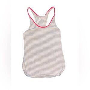 Lululemon Pink & White Stripe Tank Top – Size 4